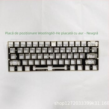 Wooting60He Placă de Poziționare cu Dublă Față pentru Tastaturi Hot-Swappable de 60/61 Taste | Prelucrare CNC, Electroplacare; Poziționare pe Ax Magnetic și Mecanic