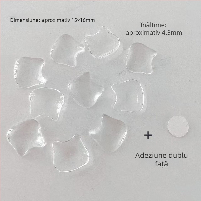 Stickere pentru taste de tastatură, creștere a înălțimii tastelor, sticlă de cristal, motiv drăguț cu cap de pisică, ajutor pentru tastare și manichiură