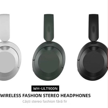 Căști wireless cu anulare zgomot, bas profund, design cu bandă pentru cap; Bluetooth 5.4, rază 10 m, autonomie 4-8 h, sunet stereo