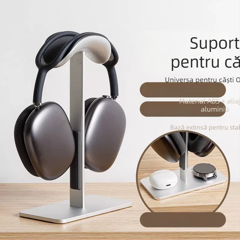 Suport pentru căști AirPods Max - model Z-28, universal, funcție de repaus, pachet include produs, șurub, șurubelniță