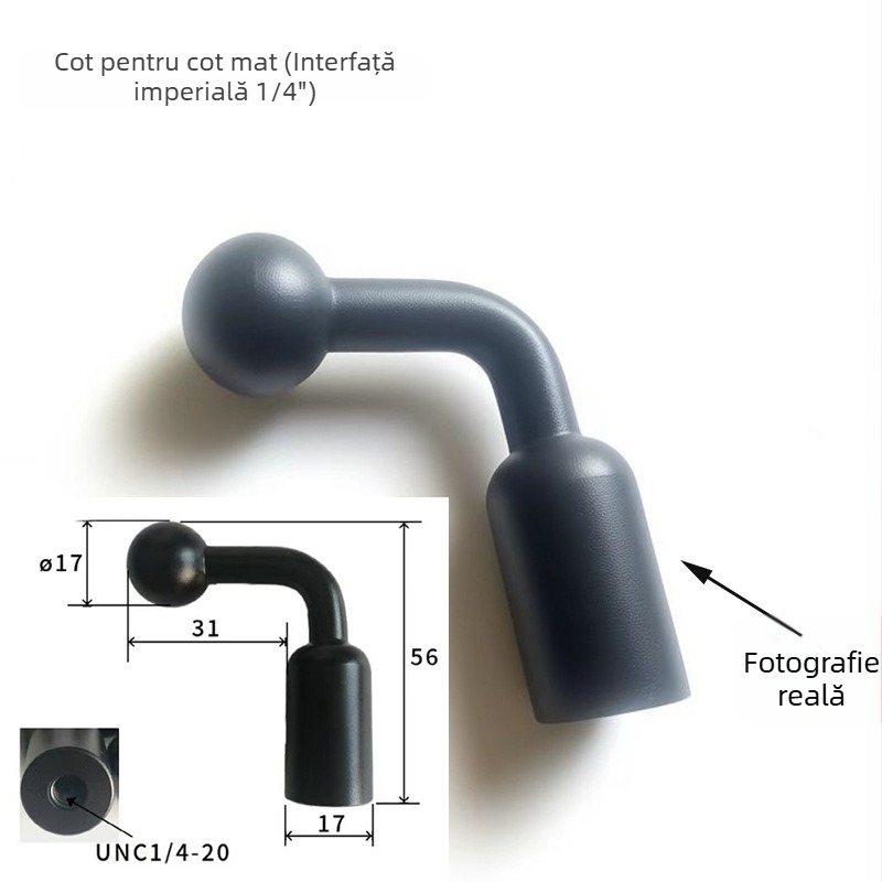 Suport de birou cu adaptor unghiular de 1/4″ pentru telefon, tabletă și căști