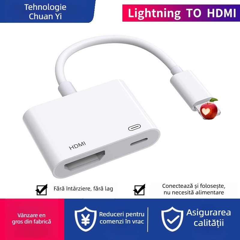 Cablu adaptor HDMI TY-801-HL cu cip HDMI, transfer de date de înaltă viteză