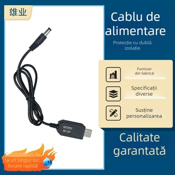 Xiongye cablu adaptor USB, ieșire 5V→9-12V, model 9V-12V, conector unic, interfață: altele