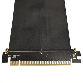 Cablu patch PCIe 3.0 x16 pentru GPU — unghi drept de 90°, cupru, extensie/adaptor, compatibil cu periferice PC-ului