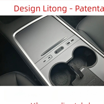 Litong H01B hub USB 2.0 pentru Tesla Model 3/Y, splitter cu 4 porturi, alimentare externă
