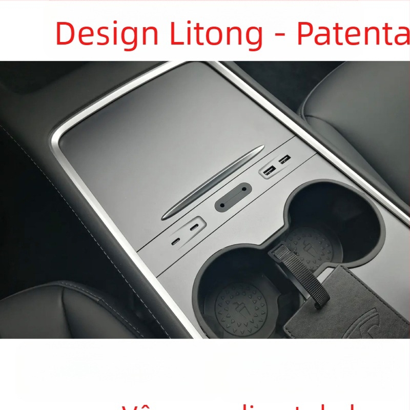 Litong H01B hub USB 2.0 pentru Tesla Model 3/Y, splitter cu 4 porturi, alimentare externă