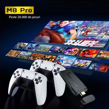 M8S consolă de jocuri nostalgică, 64GB, fără fir, pentru persoane de 12 ani și peste