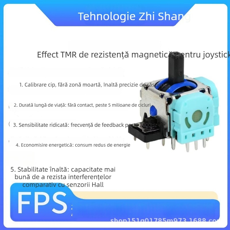 PS5 Joystick – TMR Hall cu rezistență magnetică, Fără vibrații, Viață de 5 milioane cicluri