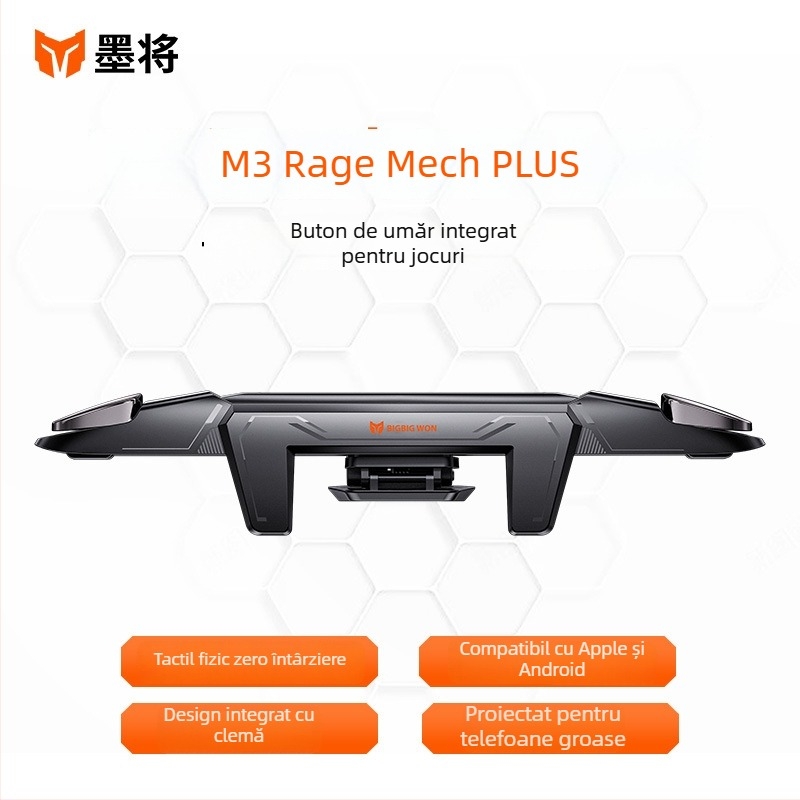 Mojiang M3 controller de jocuri pentru mobil, butoane de umăr integrate, vibrație, conectivitate wireless, USB-C pentru smartphone-uri