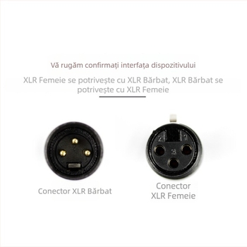 Cablu audio pentru microfon cu condensator, cablu echilibrat ecranat, conductori de cupru, miez din oțel acoperit cu cupru