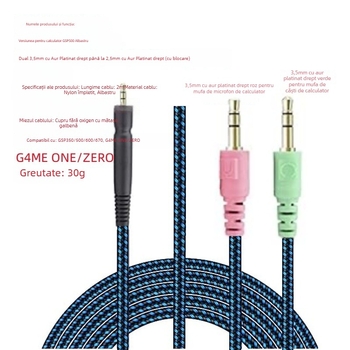 Cablu audio pentru Sennheiser GSP350/GSP500/GSP600/GSP670 – placare cu aur, miez din cupru fără oxigen, compatibil cu dispozitive digitale, certificat ROHS