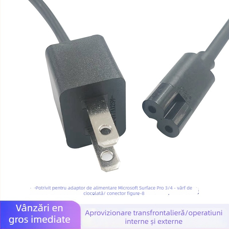 Cablu de alimentare pentru Microsoft Surface Pro 3/4, lungime 1 m, compatibil cu Surface Pro 3/4, design de conector personalizabil
