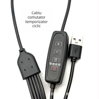 Lumină USB pentru creșterea plantelor și acvariu, ciclu de 24 de ore, cu întrerupător