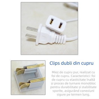 Cablu de prelungire pentru alimentare, utilizare în interior — izolație PVC, conductor din cupru/aluminiu, prelungire AC pentru uz casnic, funcționează la -10°C