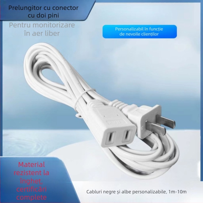 Cablu de prelungire pentru alimentare, utilizare în interior — izolație PVC, conductor din cupru/aluminiu, prelungire AC pentru uz casnic, funcționează la -10°C