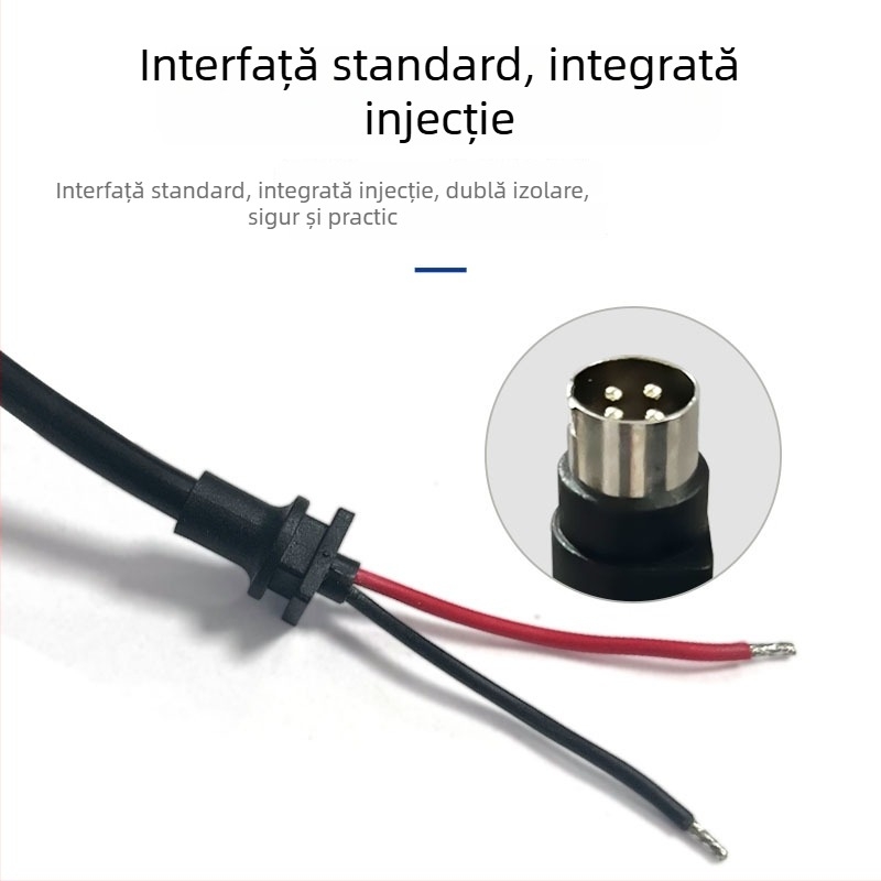 Cablu de alimentare și video cu conector aerian 4 pini, pentru camera de mers înapoi a camioanelor, cu pin de blocare și capăt de lipire, lungime 0.3–2 m