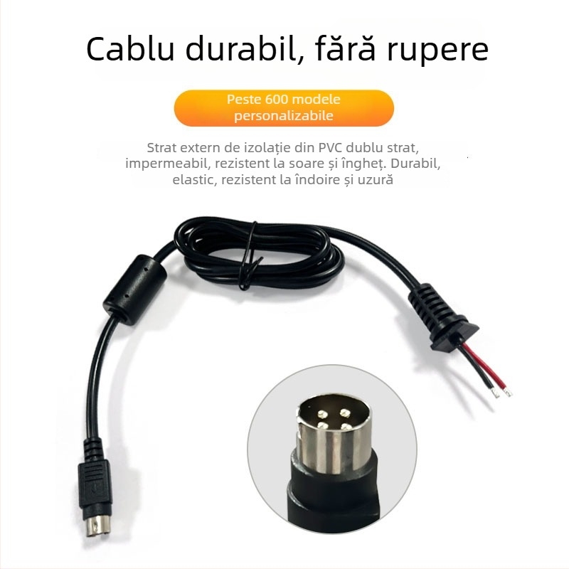 Cablu cu 4 conductori, tip aviation, pentru alimentare și video pentru camera de mers înapoi la vehicule, lungime 0.3-2 m, mostre personalizate