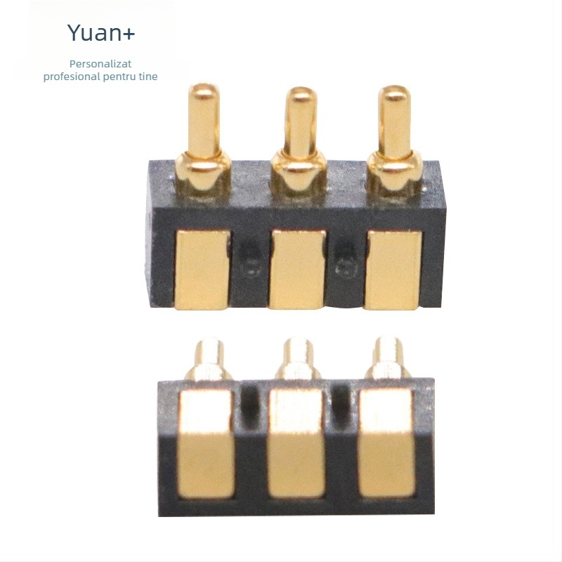 Pin pogo placat cu aur, tip cu post lateral și sudură laterală – conector-probe; model YSDZ-PG; utilizări: dispozitive inteligente, electronică auto, echipamente medicale, dispozitive digitale 3C