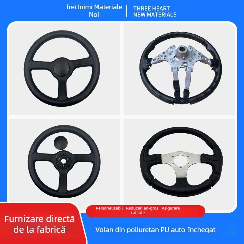 Volan de concurs pentru mașină – suprafață PU foam self-skinned, procesare personalizată, material PU — model Pu polyurethane foam self-skinned steering wheel, brand Sanxin New Materials
