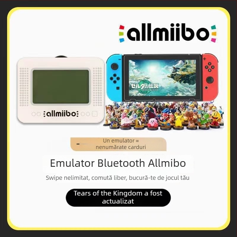 Allmiibo emulator pentru Nintendo Switch cu Bluetooth, ABS material, versiune simplificată