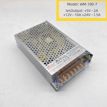 Power Box WM-100-7 pentru aparate arcade, ieșiri 5V/12V/24V, carcasă din aliaj, greutate 0,4 kg