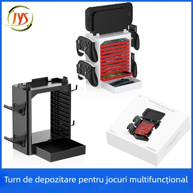 Suport de stocare pentru cărți de joc Switch/OLED/Switch 2 – ABS, capacitate 10 cărți, model Jys-ns153b, greutate 704 g