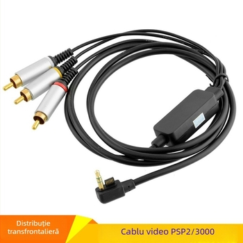 Cablu PSP AV pentru PSP2000/3000, lungime 1,5 m, miez din oțel acoperit cu cupru, izolație PVC