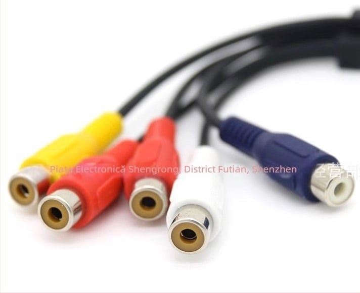 SHONE-LINK cablu AV, linie 3.5+2.5 la 5RCA, placare cu nichel, miez din cupru, pentru dispozitive digitale