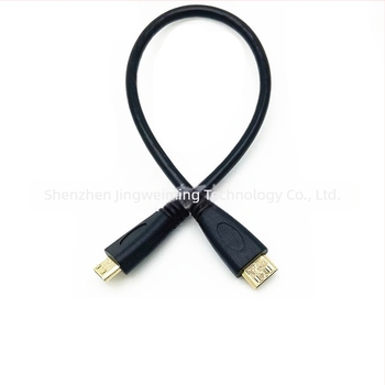 Cablu Mini HDMI masculin către masculin, dublu capăt, pentru tablete, conductori din cupru cu contacte placate cu aur, OEM compatibil