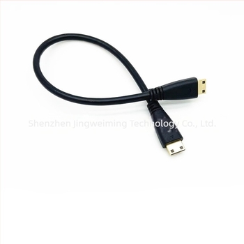 Cablu Mini HDMI masculin către masculin, dublu capăt, pentru tablete, conductori din cupru cu contacte placate cu aur, OEM compatibil