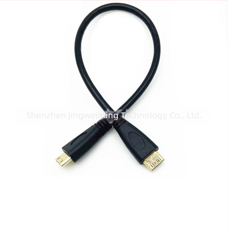 Cablu Mini HDMI masculin către masculin, dublu capăt, pentru tablete, conductori din cupru cu contacte placate cu aur, OEM compatibil