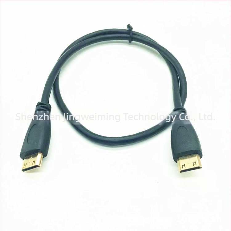 Cablu Mini HDMI masculin către masculin, dublu capăt, pentru tablete, conductori din cupru cu contacte placate cu aur, OEM compatibil