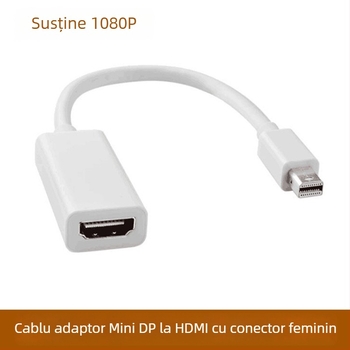 Cablu adaptor Mini DisplayPort către HDMI, 15 cm, din cupru, placat cu nichel