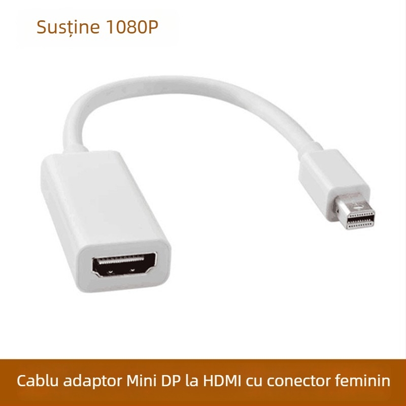 Cablu adaptor Mini DisplayPort către HDMI, 15 cm, din cupru, placat cu nichel