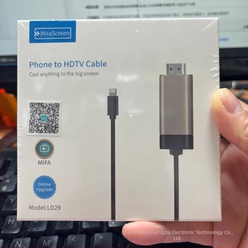 MiraScreen LD29 emițător de ecran prin cablu pentru Android — plug and play, latență redusă, lansare în 2020, greutate 0.075 kg