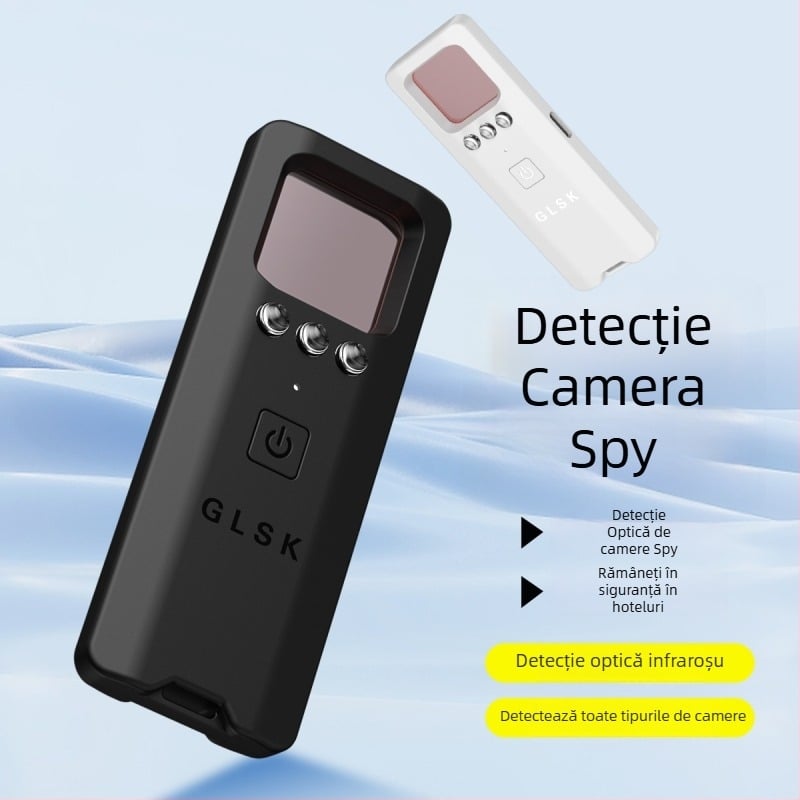 Detector inteligent pentru camere pentru hoteluri, protecție împotriva spionajului și filmării, detector infraroșu USB – Model: Camera infrared detection; Alimentare: 3.7V; Greutate: 0.5 kg