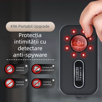 K96 detector infraroșu, wireless, pentru camere ascunse în hoteluri și apartamente închiriate, bandă de frecvență 1-8000 MHz, rază de detecție 0.1-10 m