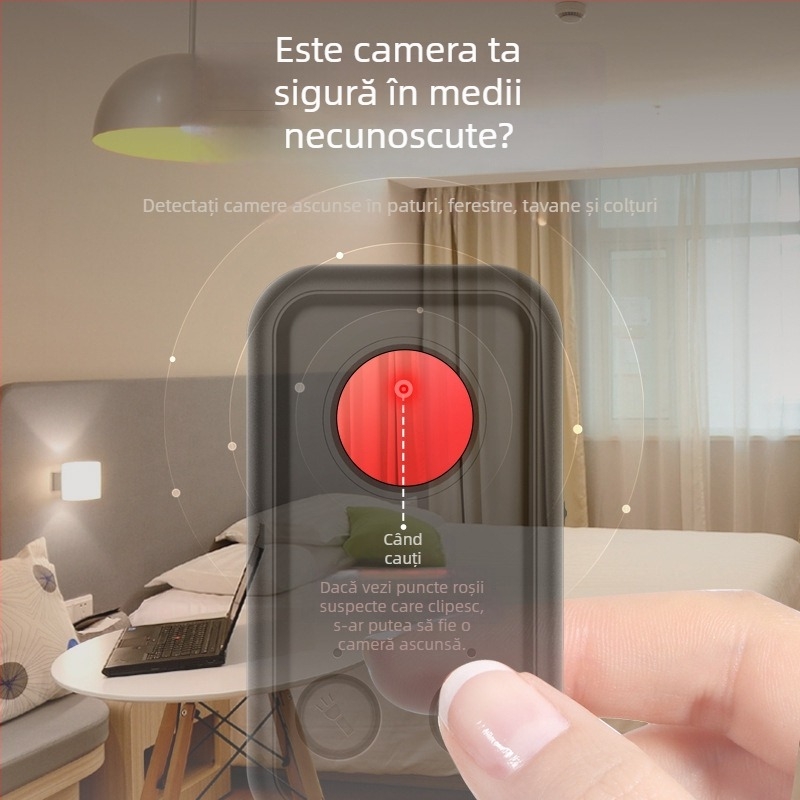 K96 detector infraroșu, wireless, pentru camere ascunse în hoteluri și apartamente închiriate, bandă de frecvență 1-8000 MHz, rază de detecție 0.1-10 m