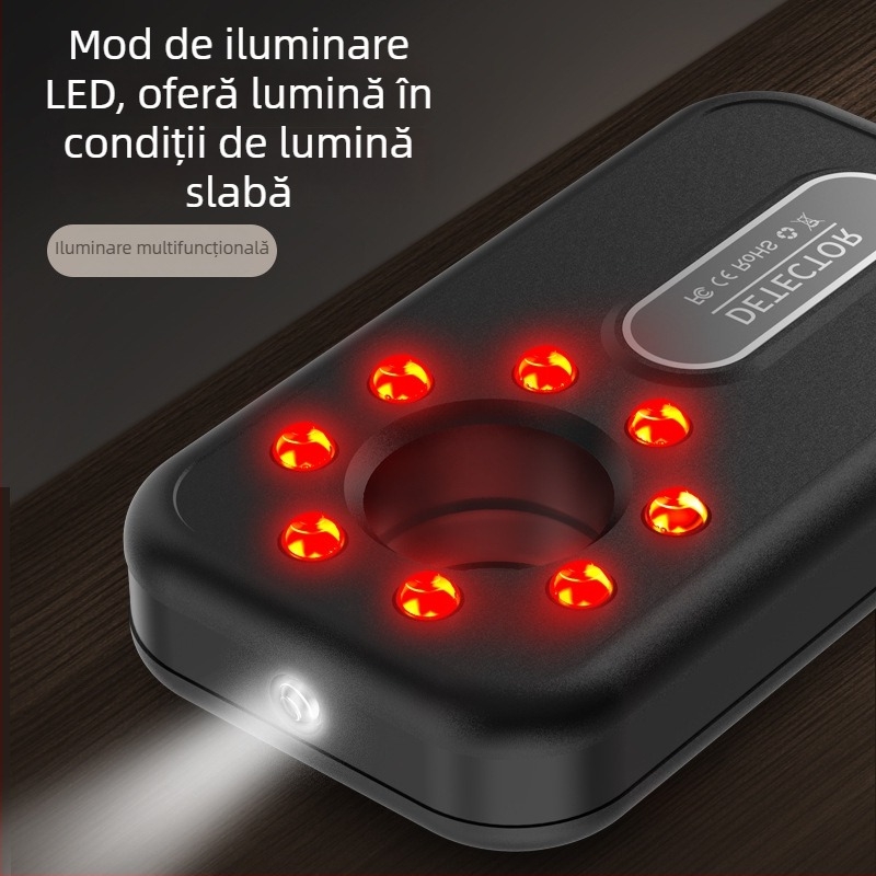 K96 detector infraroșu, wireless, pentru camere ascunse în hoteluri și apartamente închiriate, bandă de frecvență 1-8000 MHz, rază de detecție 0.1-10 m