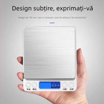 Cântar electronic de bucătărie, înaltă precizie, compact, pentru gramaj și numărare de alimente, model i2000