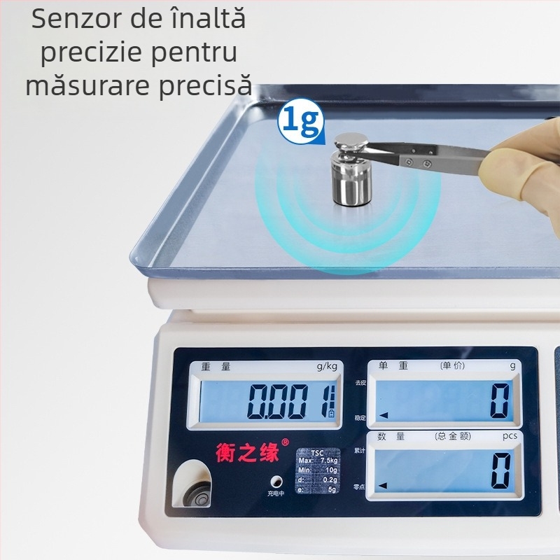Cântar digital de numărare TSC-C, 30 kg capacitate, precizie 0,01 g, cântar industrial pentru aplicații chimice