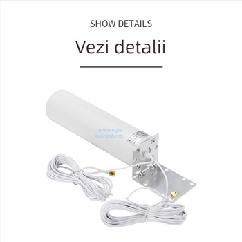 Antena gun-barrel 4G, antenă omnidirecțională externă pentru routere și modemuri, interval de frecvență 698-960/1710-2700 MHz, 50 Ω, VSWR ≤ 2.5, 220 V