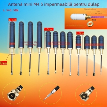 Antena impermeabilă 2.4G mică pentru montaj în carcasă, filet M4.5, pentru 4G/NB/433, cablu IPEX