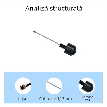 Antena WiFi cu cap de ciupercă, impermeabilă, omnidirecțională, montaj în interior pe tavan, 3–5 dBi, 433 MHz, 50 Ω, SWR ≤ 1.5