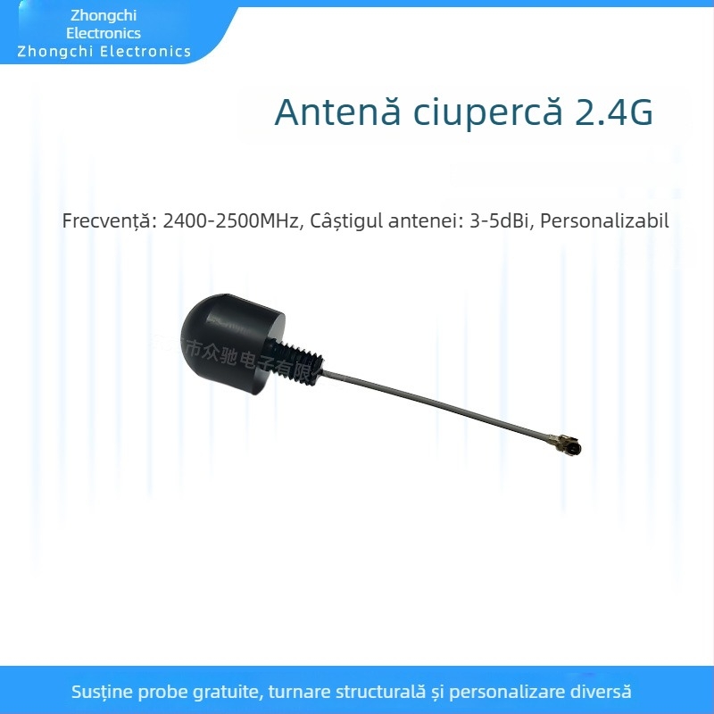 Antena WiFi cu cap de ciupercă, impermeabilă, omnidirecțională, montaj în interior pe tavan, 3–5 dBi, 433 MHz, 50 Ω, SWR ≤ 1.5