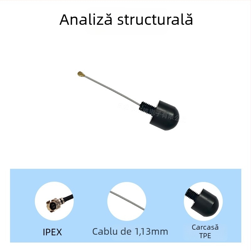 Antena WiFi cu cap de ciupercă, impermeabilă, omnidirecțională, montaj în interior pe tavan, 3–5 dBi, 433 MHz, 50 Ω, SWR ≤ 1.5