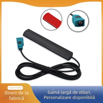 Antena patch GSM/4G, 5 dB, 50 Ω, domeniu 824–2170 MHz, SWR ≤1.5, 5 V, conector FAKRA, adeziv 3M