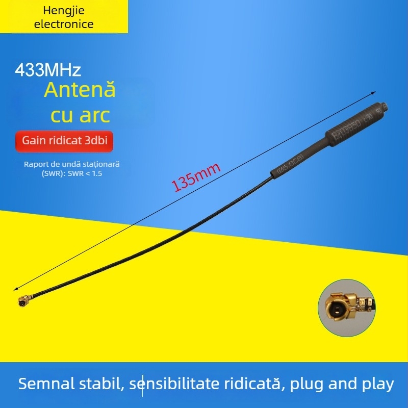 Ra-02 LoRa 433MHz antenă spirală cu modul transceiver încorporat pentru transmisia datelor — Brand: Blue One Communications; Nu este marcă privată