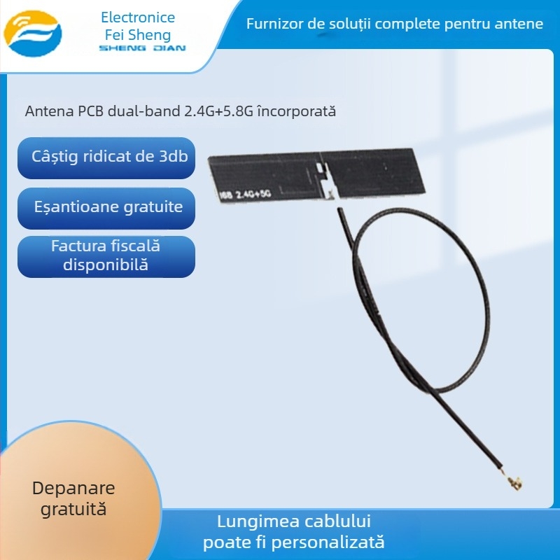 Antena externă dual-band pliabilă, 5 dBi/8 dBi, pentru 5G, omnidirecțională, SWR ≤ 1.5