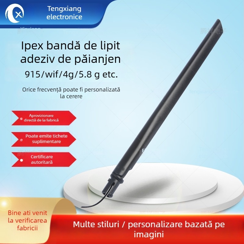 Antena Glue-Stick Tx-ap84 Tengxiang, câștig 2–12 dBi, bandă de frecvențe personalizabilă, impedanță 50/70 Ω, SWR ≤1.8